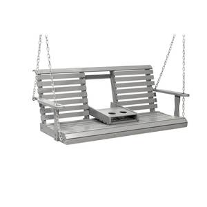 lot 279 image: Wood Porch Swing, Gray