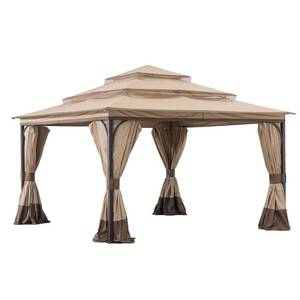 lot 233 image: Sunjoy 13 x 13 Steel Gazebo with 3-Tier Canopy