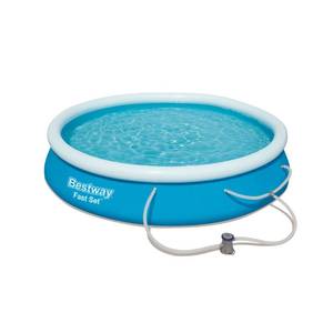 lot 243 image: Bestway Fast Set 12 x 30 Round Inflatable Pool Set