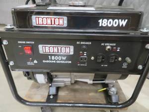 lot 46 image: IRONTON 1800 WATT GENERATOR