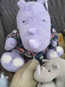 lot 96 image: PLUSH RINOS OF ALL SIZES