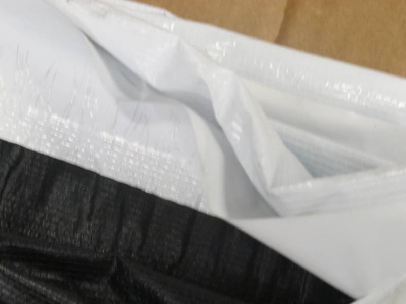 lot 730 image: NEW Vinyl Tarp - 12 x 24  Black  White Vinyl tarp - 9 oz. Lightweight Duty
