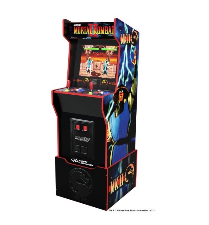 lot 609 image: Arcade1Up Midway Legacy Mortal Kombat 12 in 1 Arcade Video Game Cabinet Machine