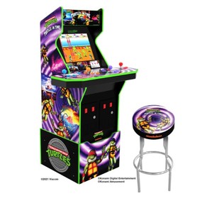 lot 611 image: Teenage Mutant Ninja Turtles Turtles in Time Arcade Machine with Stool