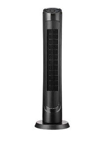 lot 665 image: OmniBreeze Oscillating Tower Fan 39 Inches - Black with Remote