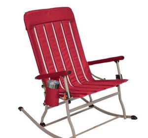 lot 676 image: Members Mark Portable Rocking Chair - Red