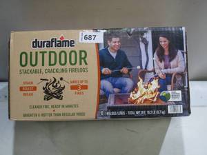 lot 687 image: Duraflame 3.2 lbs. Outdoor Firelogs (6-Pack) - Makes 3 Fires