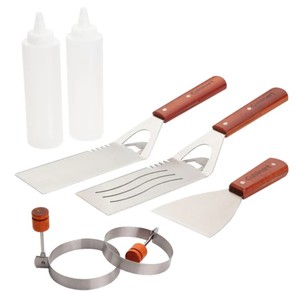 lot 717 image: Cuisinart 7-Piece Wooden Handle Griddle Set CGS-707