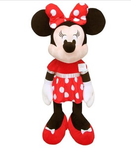 lot 738 image: DISNEY 40-INCH JUMBO PLUSH MINNIE MOUSE IN RED DRESS