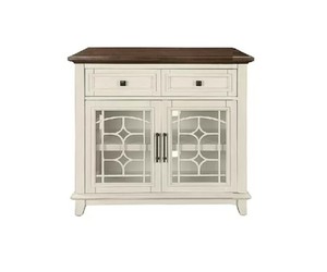 lot 604 image: OSP Home Furnishings CC2838-AWT 48 Riley Console White Finish