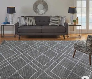 lot 653 image: Soft Step Microfiber Shag Area Rug 7Ft 10In X 10Ft Blue