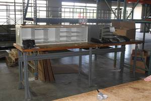lot 503 image: Wood-TopMetal Workstation