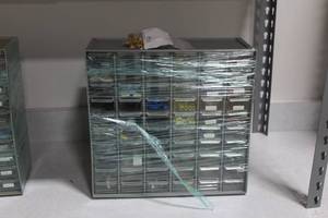 lot 539 image: Parts Organizer Cabinet 45-bin w Hardware