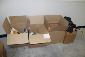 lot 596 image: Lot of (4 Boxes) Misc. Office Supplies