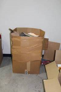 lot 597 image: Lot of (1 Box) Misc. Office Supplies and Electronics