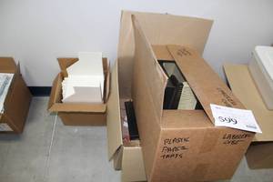 lot 599 image: Lot of (2 Boxes) Office Desk Dividers