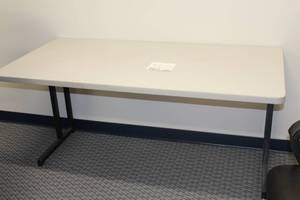 lot 665 image: Wood-TopMetal Folding Conference Table