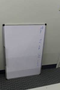 lot 695 image: Metal Frame Dry Erase Board