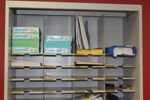 lot 703 image: Contents of Storage Cabinet - Office Supplies