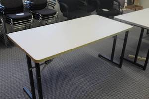 lot 672 image: 6 Wood-TopMetal Folding Conference Table