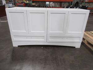 Glacier Bay Lancaster 60.25 in. W Vanity Cabinet in White LC60P2COM-WH - Damaged LH Side Panel.