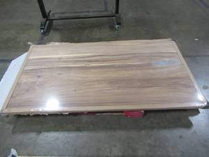 Unfinished Acacia approximate dimensions 6 ft. L x 39 in. D x 1.5 in. T Butcher Block Island Countertop SLIGHT IMPERFECTION SEE PHOTO