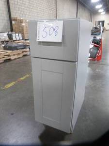 Veiled Gray Shaker Assembled Plywood Base Kitchen Cabinet with Soft Close 12 in. x 34.5 in. x 24 in., B12L-AVG