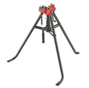 RIDGID 18 in. to 2-12 in. Model 425 TRISTAND Chain Vise Stand. - UNCLIAIMED FREIGHT - REMOVED FOR INSPECTION AND PHOTOS.