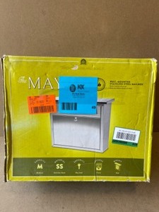 Architectural Mailboxes Maya Silver, Medium, Steel, Locking, Wall Mount Mailbox
