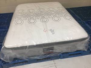 lot 5 image: Brand New Sealy Posturepedic Platinum Adorned 14.5 Firm Euro Pillowtop Queen Mattress