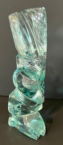lot 43 image: Turquoise Glass Aztec Figurine
