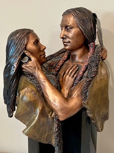 lot 14 image: Mixed Media Bronze Christopher Pardell Sculpture Each to Other