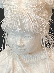lot 4 image: Stunning Cast Paper Sculpture Little Bear Dancing by Patty Eckman