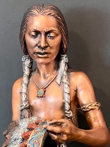lot 26 image: Bronze Mixed Media Sculpture by Christopher Pardell