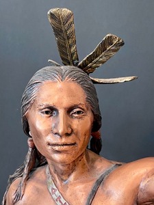 lot 4A image: Large Bronze Mixed Media Sculpture by Christopher Pardell