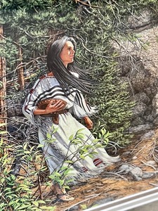 lot 58 image: Framed Bev Doolittle Music in the Wind Print