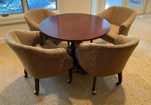 lot 322 image: Game Table and Four Chairs