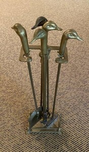 lot 321 image: Brass Fireplace Poker Set
