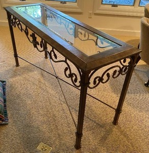 lot 320 image: Metal Sofa Console Table