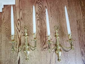 lot 234 image: Pair Of Wallmounted Sconces