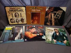 lot 6 image: 6 Waylon Jennings Records