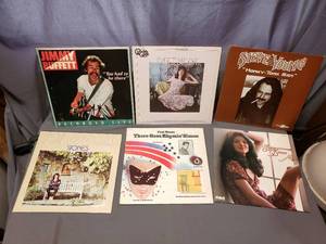 lot 18 image: 6 Records Jimmy Buffet, Steve Young, Neil Diamond and More