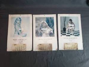 lot 95 image: 3 1980s Topless Advertising Calendars