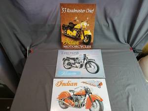 lot 126 image: Indian and Triumph Tin Signs