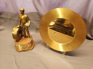 lot 145 image: NHRA Wally Trophy and Plate