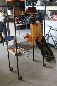 lot 324 image: Rolling Shelving Unit 2-tier