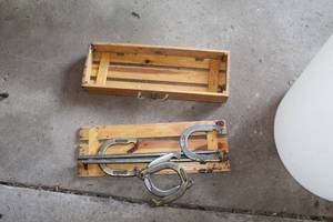 lot 335 image: Horseshoe Set with Wood Storage Box