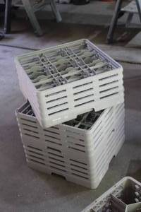 lot 344 image: Lot of (3) Glass Racks