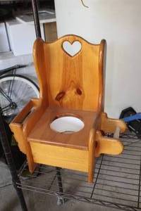 lot 351 image: Wooden Toilet Chair