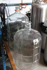 lot 255 image: Lot of (2) Glass Bottles - 6-Gallon, 5-Gallon